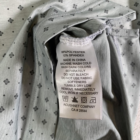 FootJoy Polo Mens‎ Large Gray Athletic Geometric Golf Performance Stretch Active - Picture 7 of 9